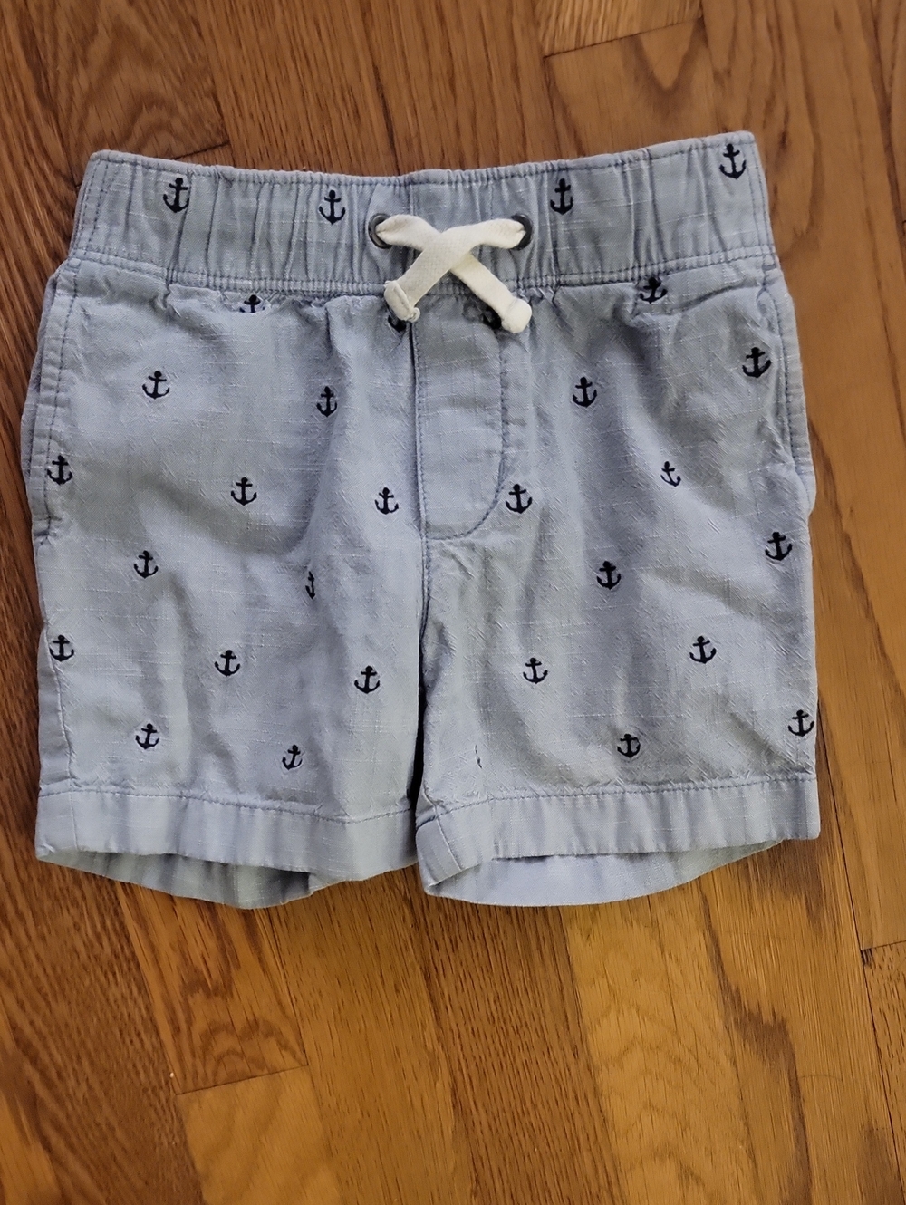 J. Crew Light Blue Anchor-Print Kids Shorts
